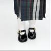18 inch Doll Outfit-School Plaid Jumper Include Blouse and Hair Accessory/Add on Option: Sock and Shoe (Doll is not Included) (Dropped Waist Jumper,Sock,ShinyBlack Shoe, Plaid 89) view 4