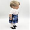 18 inch Doll Outfit-School Plaid Jumper Include Blouse and Hair Accessory/Add on Option: Sock and Shoe (Doll is not Included) (Pleated Skirt,Sock,ShinyBlack Shoe, Plaid 76) view 3