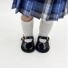 18 inch Doll Outfit-School Plaid Jumper Include Blouse and Hair Accessory/Add on Option: Sock and Shoe (Doll is not Included) (Pleated Skirt,Sock,ShinyBlack Shoe, Plaid 76) view 4