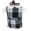 18 inch Doll Outfit-School Plaid Jumper Include Blouse and Hair Accessory/Add on Option: Sock and Shoe (Doll is not Included) (Dropped Waist Jumper Only, Plaid 578) view 1