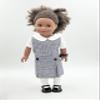 18 inch Doll Outfit-School Plaid Jumper Include Blouse and Hair Accessory/Add on Option: Sock and Shoe (Doll is not Included) (Dropped Waist Jumper Only, Plaid 747) view 2