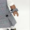 18 inch Doll Outfit-School Plaid Jumper Include Blouse and Hair Accessory/Add on Option: Sock and Shoe (Doll is not Included) (Dropped Waist Jumper Only, Plaid 747) view 4