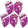 Authentic Casino Dice w/Pouch + Genuine Leather Cup Wide Opening (Red Felt Lining, Reno Peppermill Italic Purple Polished) view 3