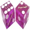 Authentic Casino Dice w/Pouch + Genuine Leather Cup Wide Opening (Red Felt Lining, Reno Peppermill Italic Purple Polished) view 4