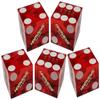 Authentic Casino Dice w/Pouch + Genuine Leather Cup Wide Opening (Red Felt Lining, Lake Tahoe Harvey's Red Polished) view 3