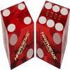 Authentic Casino Dice w/Pouch + Genuine Leather Cup Wide Opening (Red Felt Lining, Lake Tahoe Harvey's Red Polished) view 4
