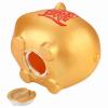 Charming Gold Piggy Bank - Adorable Silicone Money Saving Box for Kids, Unbreakable and Sparkling Design view 4