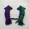3D Printed Squid Toys Joints Movable Ornament Indoor Toys Decorative Gifts Desktop Ornaments Gifts for Friends (Blue Green) view 2