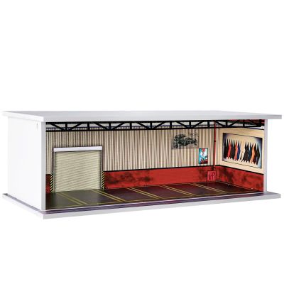 Malamfans 1/64 for Hot Wheels The Red House Scenarios Display Case - 1/64 Scale die-cast Model car Display Box with LED Lights and Acrylic Cover, Divided into 1 Level, with 6 Parking Spaces