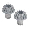 12T Metal Bevel Gear, 2PCS Zinc Alloy Metal Bevel Gear Replacement Parts Smooth and Efficient Transmission for 124008 124010 RC Cars view 1