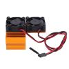 ESC Motor Dual Fan Set, ESC Cooling Fan and Motor Dual Fan Set, for Slash 4x4, Rustler 4x4, Stampede 4x4, Hoss 4x4, Velineon VXL 3s (Gold) view 2