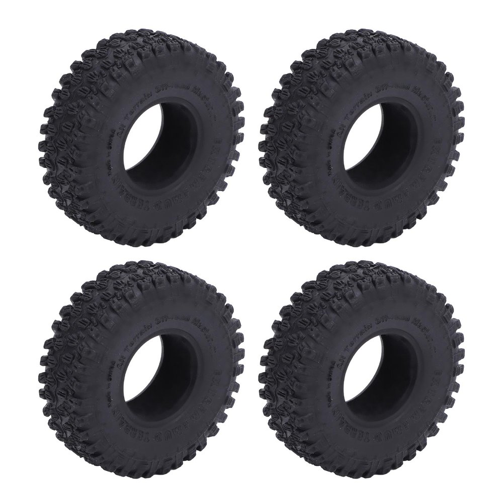 1.0 Inch RC Tires with Cat Claw Rubber, Soft Sponge Inner Liner, Stable Grip for Axial SCX24, FMS FCX24 AX24 1/18 1/24 RC Crawler