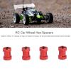 4Pcs RC Wheel Hex Spacers 12mm Remote Control Car Universal Hub Extensions 17mm Length (Red) view 4