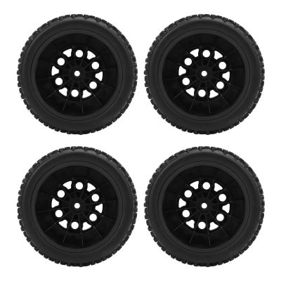 1/10 RC Truck Tires, Rubber with Anti Skid Surface, Replacement Wheels 110mm Diameter, for Slash Arrma for HPI 4x4 2WD