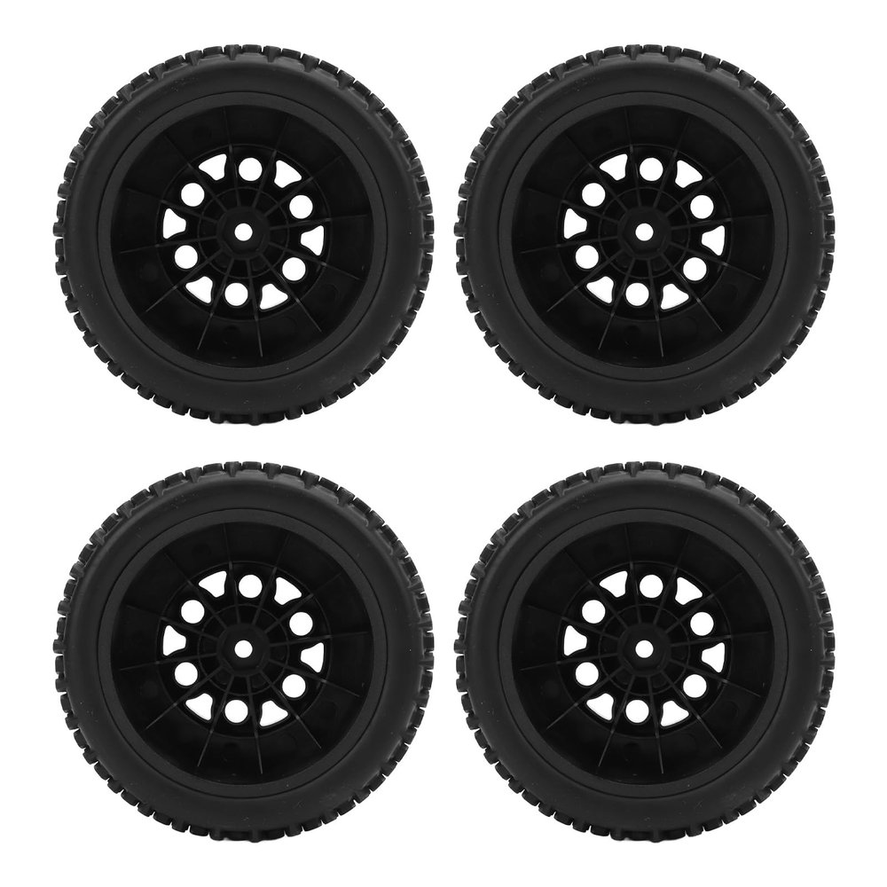 1/10 RC Truck Tires, Rubber with Anti Skid Surface, Replacement Wheels 110mm Diameter, for Slash Arrma for HPI 4x4 2WD