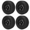 1/10 RC Truck Tires, Rubber with Anti Skid Surface, Replacement Wheels 110mm Diameter, for Slash Arrma for HPI 4x4 2WD view 3
