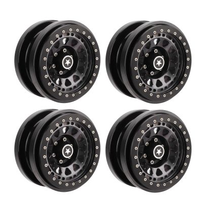 4 PCS RC Car Wheel Hub,2.9in 12 Hole Aluminum Alloy Wheels Rims Replacement Parts for 1/6 AXAIL SCX6 (Ti Color)