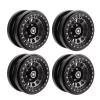 4 PCS RC Car Wheel Hub,2.9in 12 Hole Aluminum Alloy Wheels Rims Replacement Parts for 1/6 AXAIL SCX6 (Ti Color) view 1