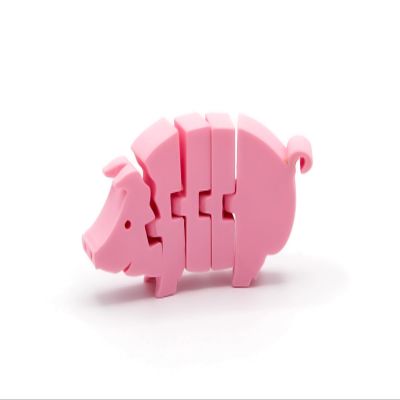 Clever Contraptions Fidget Pig Stress Relief Toy 3D Printed Compact Fidget for Relaxation, Focus (Gold)