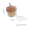 COSMEVIVI Handmade Acorn Wicker Purse Toddler Rattan Crossbody Bag Mini Pouch for Kids Cute Storage Bag view 3