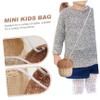 COSMEVIVI Handmade Acorn Wicker Purse Toddler Rattan Crossbody Bag Mini Pouch for Kids Cute Storage Bag view 4