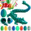 JOYIN 8Pcs 3D Printed Dragon Eggs with Laster Color Dragon, Articulated Magic Toys, Easter Basket Stuffers for Kids Party Favors, Easter Egg Hunt, Classroom Prize Supplies view 1