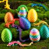 JOYIN 8Pcs 3D Printed Dragon Eggs with Laster Color Dragon, Articulated Magic Toys, Easter Basket Stuffers for Kids Party Favors, Easter Egg Hunt, Classroom Prize Supplies view 3
