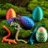 JOYIN 4 Pcs 3D Printed Dragon Eggs with Laser Dragon, Cool Articulated Toys for Kids Christmas Stuffers Party Favor, Magic Fidget Toy Classroom Prize Gift for Boys Teen Girls (Purple+Blue+Red+Rainbow) view 3