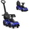 INFANS 3 in 1 Push Car for Toddlers, Licensed Maserati Baby Stroller Sliding Walking Car with Push Handle, Horn, Music, Underneath Storage, Foot-to-Floor Ride on Toys for Boys Girls (Blue) view 1