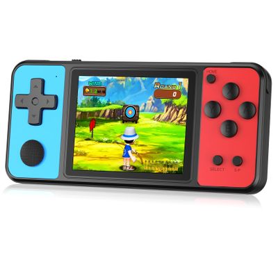 KAVOYI 32 Bit Handheld Games for Kids Built-in 139 Video Games,3.0" IPS Screen Rechargeable Portable Arcade Gaming Player,Electronic Toys for Boys Girls Birthday Xmas Gift Blue-Red