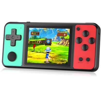KAVOYI 32 Bit Handheld Games for Kids Built-in 139 Video Games,3.0" IPS Screen Rechargeable Portable Arcade Gaming Player,Electronic Toys for Boys Girls Birthday Xmas Gift Green-Red