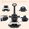 INFANS 3 in 1 Push Car for Toddlers, Licensed Maserati Baby Stroller Sliding Walking Car with Push Handle, Horn, Music, Underneath Storage, Foot-to-Floor Ride on Toys for Boys Girls (White) view 3