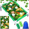 Gemscream St. Patrick Bean Bag Toss Games with 6 Bean Bags Shamrock Portable PVC Framed Cornhole Game Set for St. Patrick Outdoor Game Party view 1