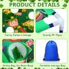 Gemscream St. Patrick Bean Bag Toss Games with 6 Bean Bags Shamrock Portable PVC Framed Cornhole Game Set for St. Patrick Outdoor Game Party view 3