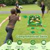 Gemscream St. Patrick Bean Bag Toss Games with 6 Bean Bags Shamrock Portable PVC Framed Cornhole Game Set for St. Patrick Outdoor Game Party view 4