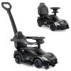 INFANS 3 in 1 Push Car for Toddlers, Licensed Maserati Baby Stroller Sliding Walking Car with Push Handle, Horn, Music, Underneath Storage, Foot-to-Floor Ride on Toys for Boys Girls (Black) view 1
