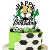 1 Pack Soccer Happy 10th Birthday Cake Topper Sport Soccer Ball Cake Picks for Football Theme Kids 10th Birthday Party Cake Decorations Supplies view 1