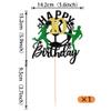 1 Pack Soccer Happy 10th Birthday Cake Topper Sport Soccer Ball Cake Picks for Football Theme Kids 10th Birthday Party Cake Decorations Supplies view 2