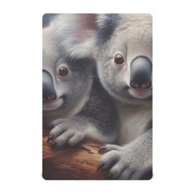 Hezely Crib Sheets for Baby, Fitted Crib Sheet 1 Pack for Standard Crib and Toddler Mattress, Cotton Crib Sheets (Two Happy Koalas)