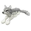 Articulating 3D Printed Wolf Collectible Display Piece, Stress Relief, Personalized Gift - Articulating Posable Wolf (Large, Grey) view 1