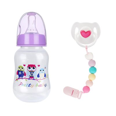 BABESIDE 3 Pcs Baby Doll Bottles Set, Baby Doll Accessories Set with Toy Feeding Bottle and Silicone Pacifier Clip Magnetic Pacifier for Realistic Babydolls