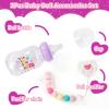 BABESIDE 3 Pcs Baby Doll Bottles Set, Baby Doll Accessories Set with Toy Feeding Bottle and Silicone Pacifier Clip Magnetic Pacifier for Realistic Babydolls view 3