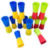 10Pcs Flip Cups Agility Training Shuttle Run Workout Exercise Aid Reversed Cups for Gym Kindergarten Basketball Activity Festive Football, Red Green view 3