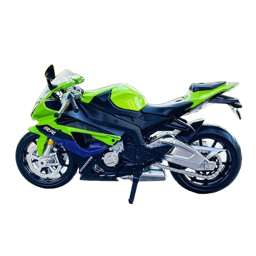 Collection 1:12 for S1000 R Green Alloy Motorcycle Die-Casting Model Collection Gift with Light