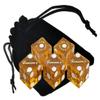 Authentic Casino Dice w/Pouch + Genuine Leather Cup Wide Opening (Red Felt Lining, Las Vegas Binion's Yellow Polished) view 2