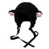 GANYKQ Soft Lamb Ears Hat Autumn And Winter Cosplayed Hat Winter Picture Props Warm Earflap Ear-Protection (black, M) view 1