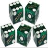Authentic Casino Dice w/Pouch + Genuine Leather Cup Wide Opening (Red Felt Lining, Las Vegas Palace Station Green Polished) view 3