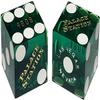 Authentic Casino Dice w/Pouch + Genuine Leather Cup Wide Opening (Red Felt Lining, Las Vegas Palace Station Green Polished) view 4