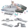 Elftopia Foam Climbing Blocks with Ball Pit & Stairs for Toddlers Aged 1-3 -Soft Playset for Indoor Crawling, Foam Playground Set for Baby to Active Playing Inside -(Balls NOT Included),Stars view 1