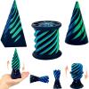 3 Packs Impossible Cone,Spiral Cone Fidget Toy Impossible Pyramid Passthrough Toy,3D Printed Spiral Cone Fidget Toy,Mini Vortex Thread Illusion Desktop Deco Souvenir Gift for Anxiety Relaxing view 1